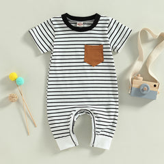 Newborn Jumpsuit 3M to 18M | Soft Cotton Short Sleeve