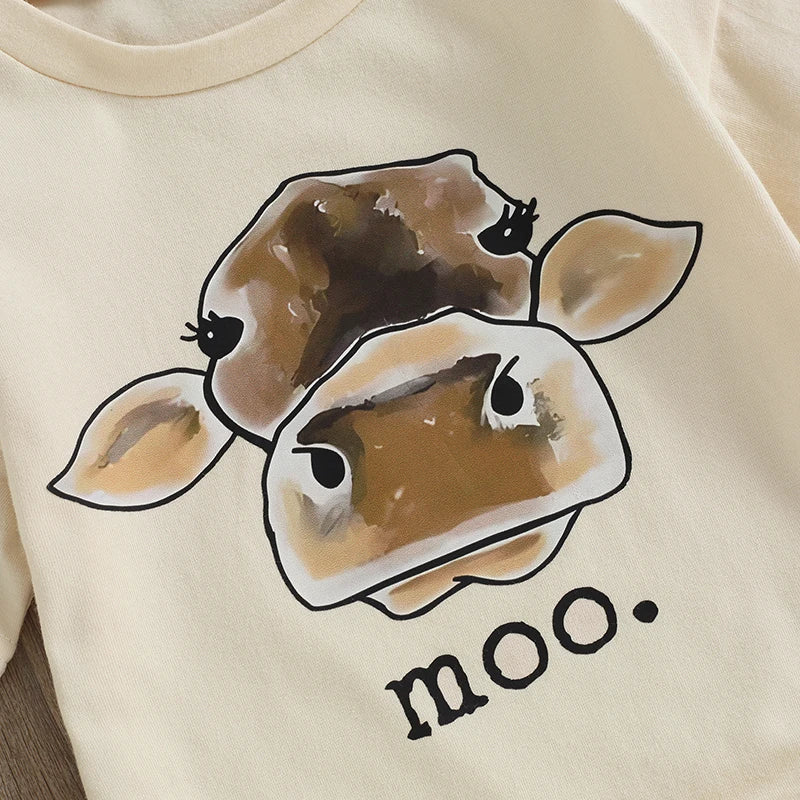 Cow Head Print Outfit