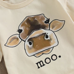 Cow Head Print Outfit