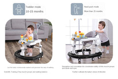Baby Walker with Music Handle | Foldable Musical Walker
