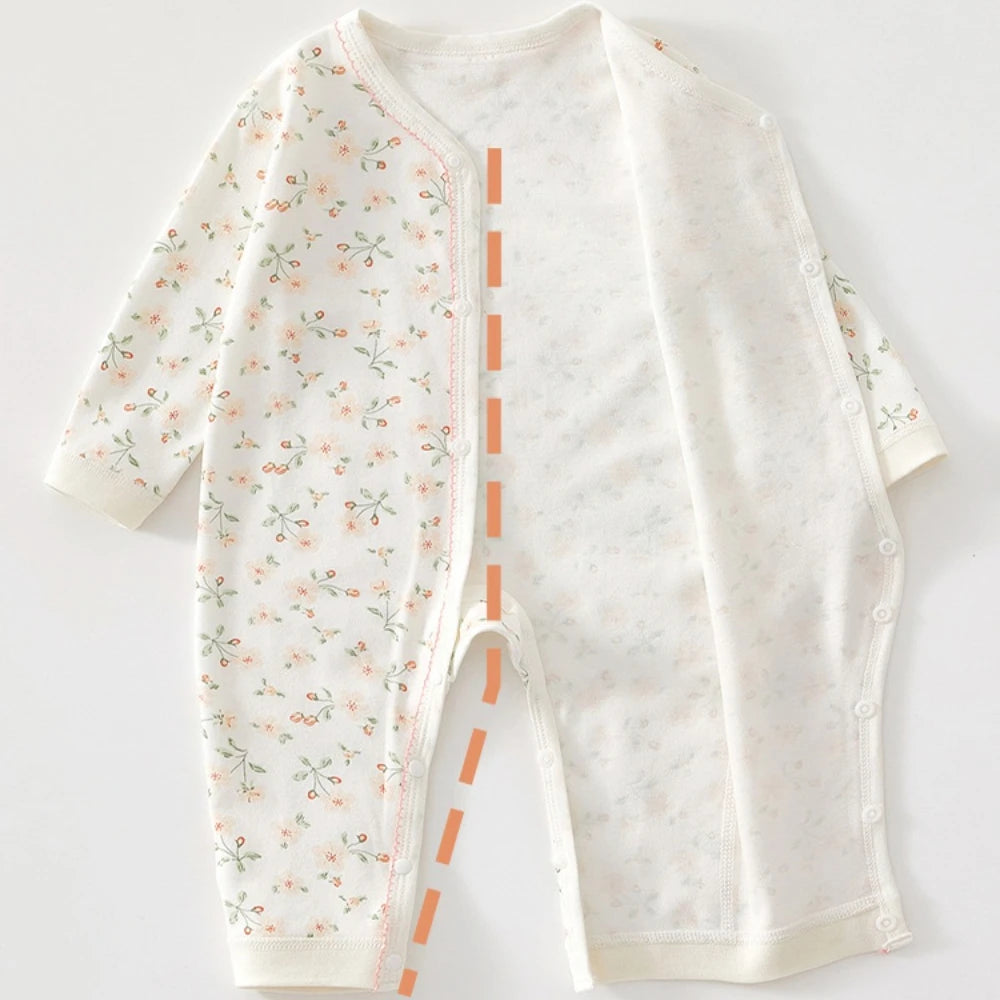 Printed Cotton Baby Girl Jumpsuit