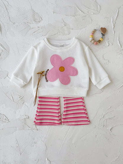 White Patchwork Top Pants