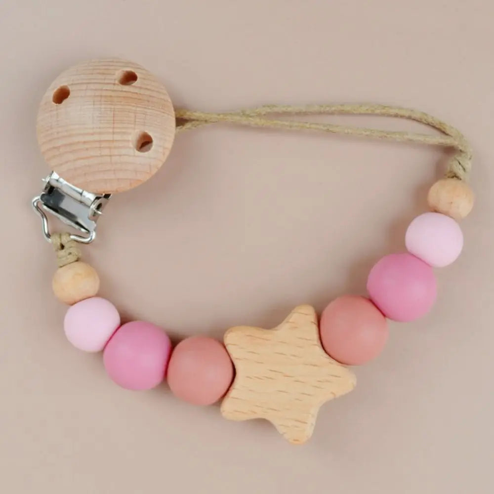 Wood Baby Pacifier Chain - PAMU8