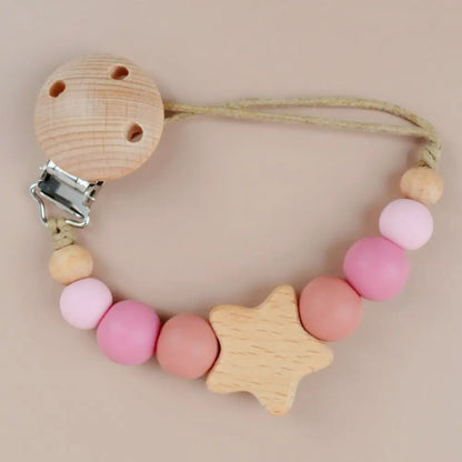 Wood Baby Pacifier Chain - PAMU8