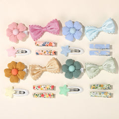 Baby Girls' Bow Hair Clips, 5-Piece Colorful Set