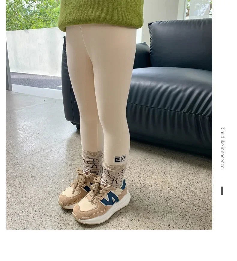 Girls Winter Fleece Warm Leggings