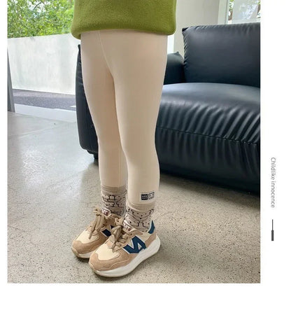 Girls Winter Fleece Warm Leggings