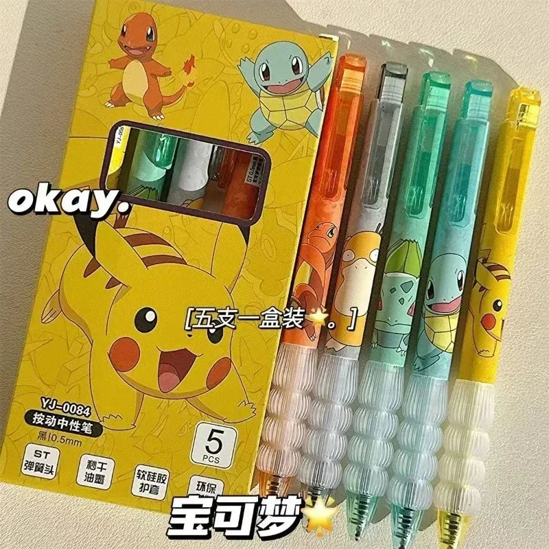 Pokemon gel pen set with Pikachu anime stationery for kids USA