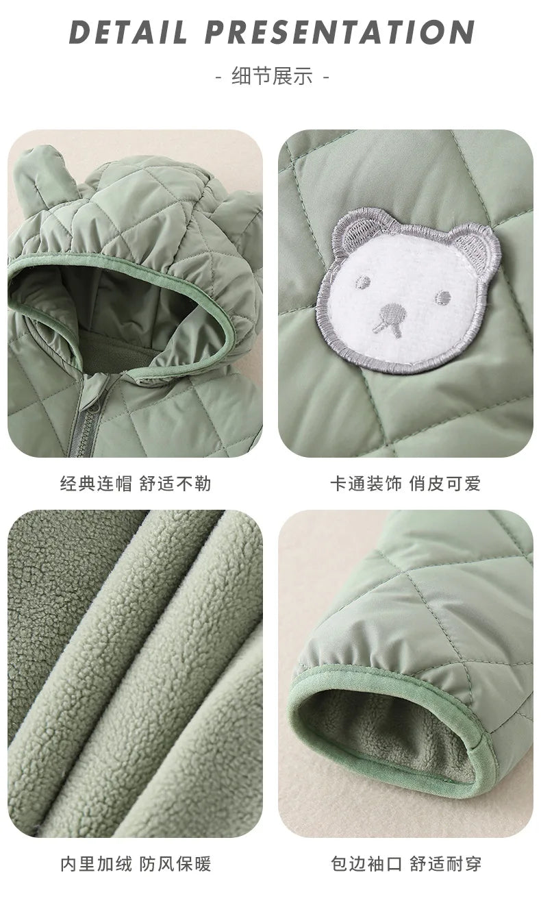 Fleece Lined Cotton Infant Romper