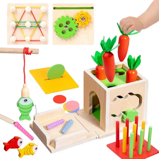 Permanence Box Carrots Child Wooden Toys - PAMU8