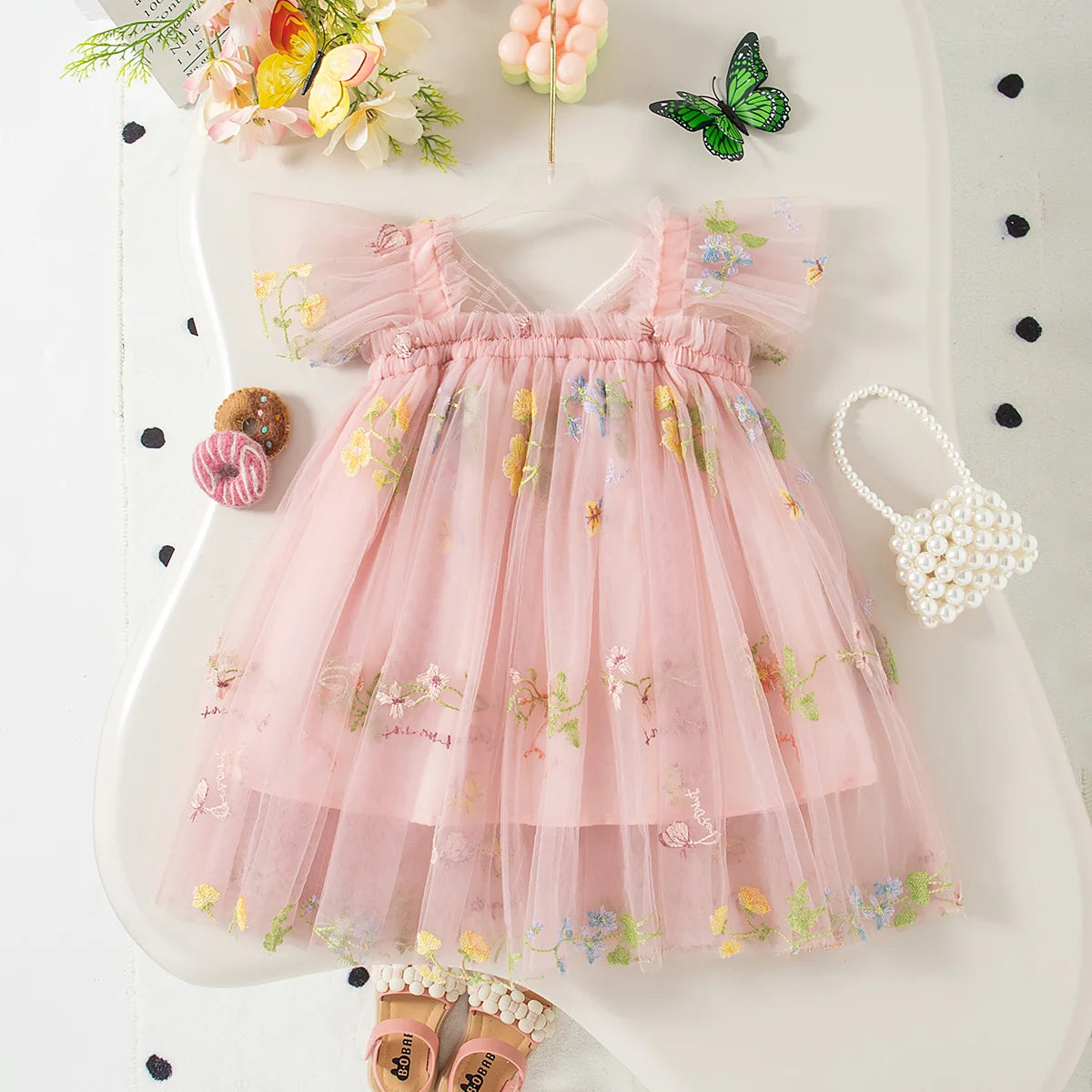 Floral Chiffon Sleeveless Dress