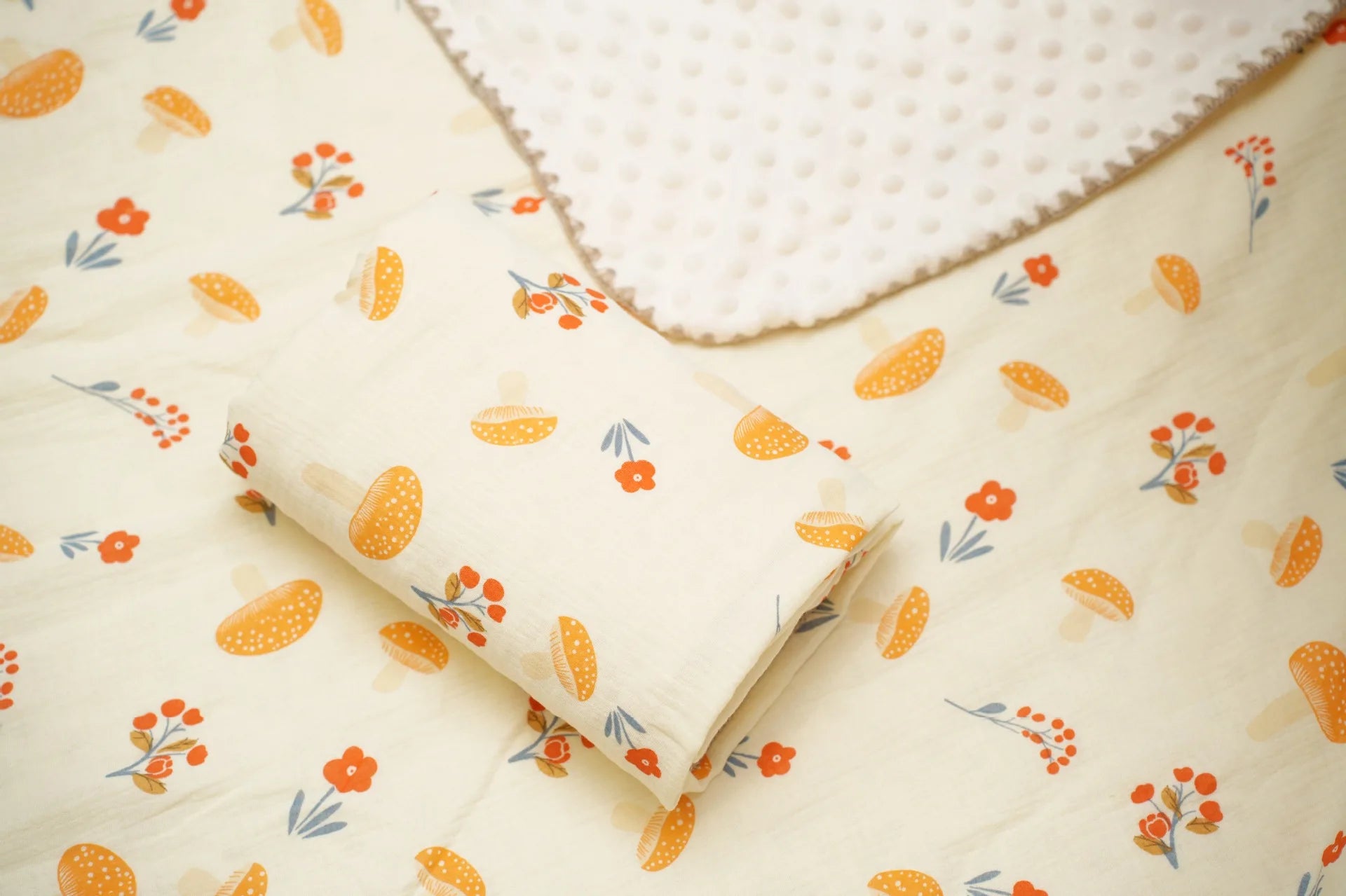 Newborn Bear Print Blanket for Crib, Stroller and Car Seat