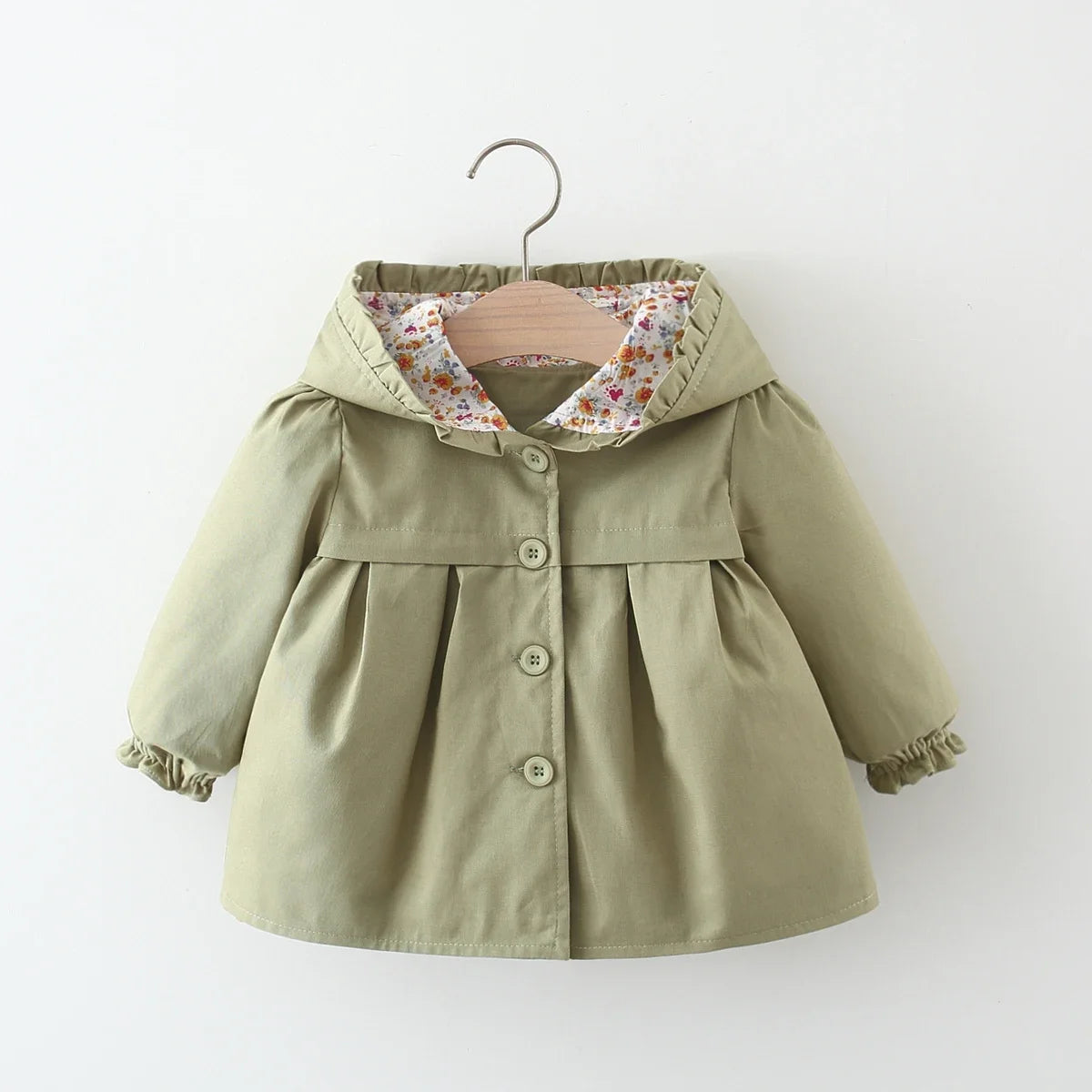 Stylish Solid Baby Girl Coat