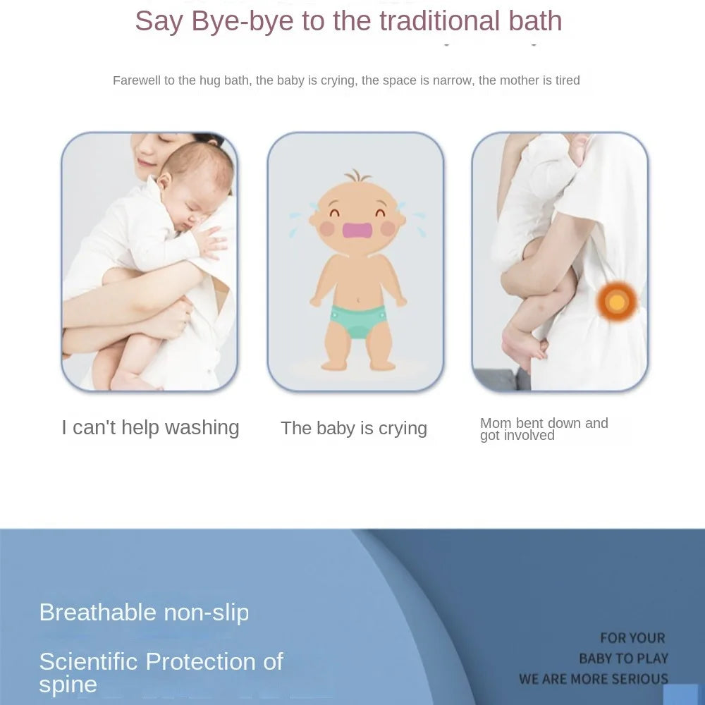 Cross-Shaped Anti-slip Baby Bath Net Mat That Frees Your Both Hands