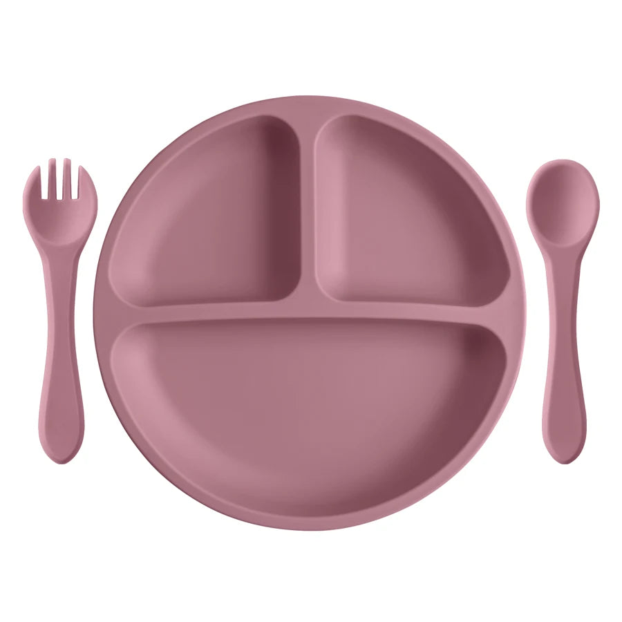 Training Silicone Tableware Set With Spoon Fork - PAMU8