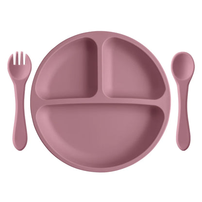 Training Silicone Tableware Set With Spoon Fork - PAMU8