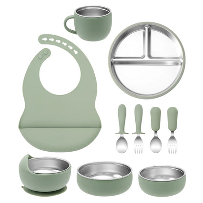 10PCS Stainless Feeding Set