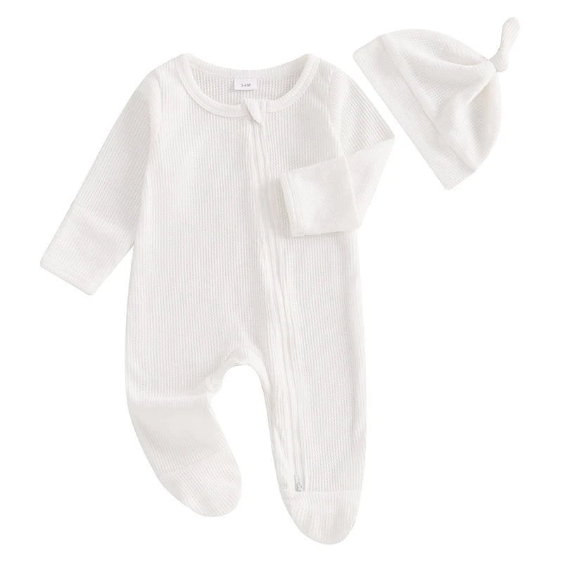 Waffle Knit Baby Jumpsuit