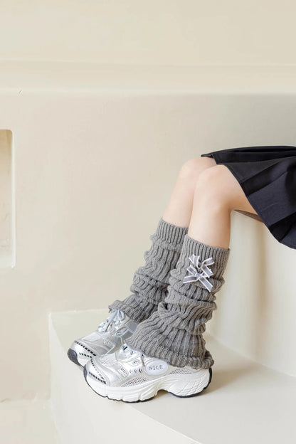 Soft Cotton Leg Warmers Knee Socks - PAMU8