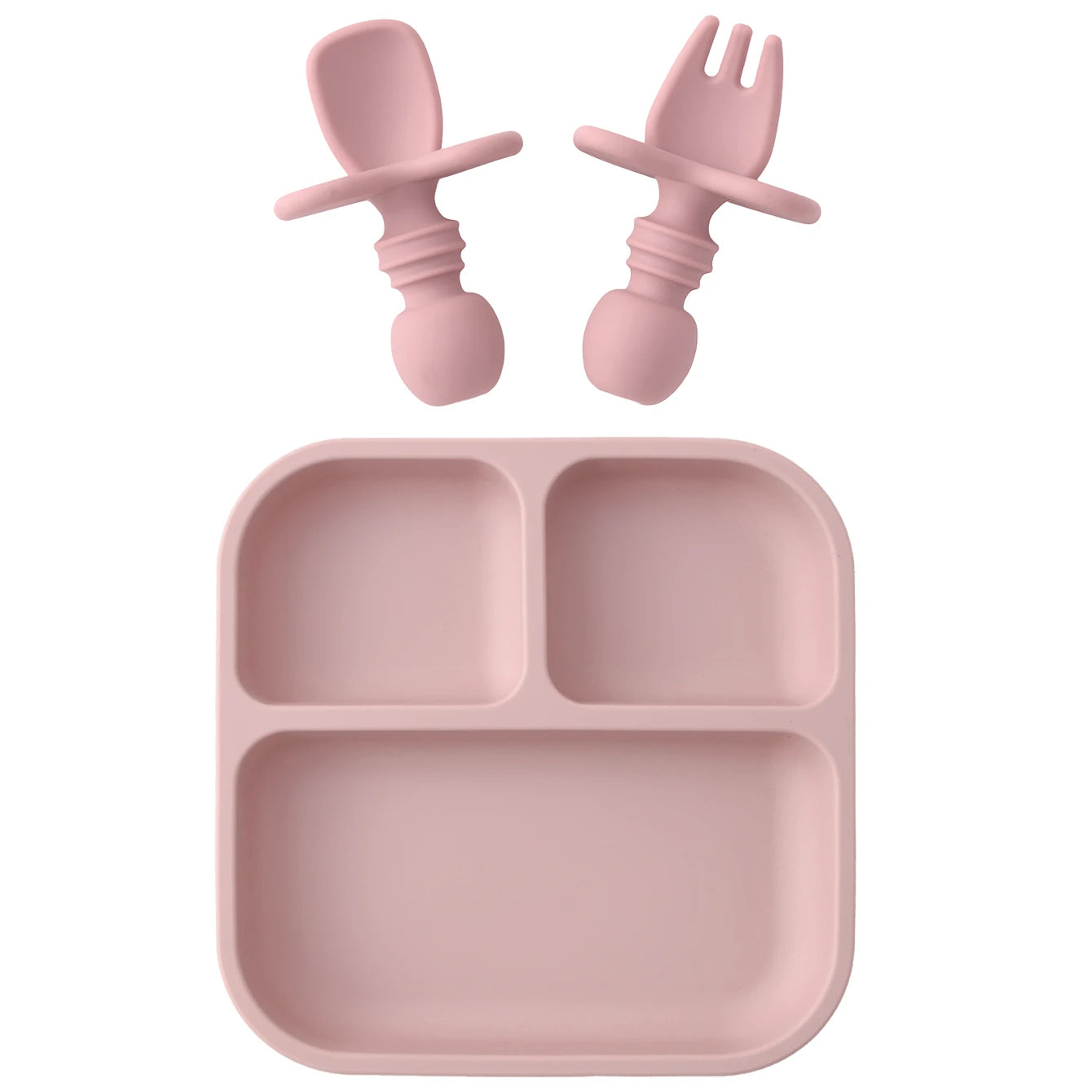 Colorful Silicone Baby Feeding Set, 2 Pieces