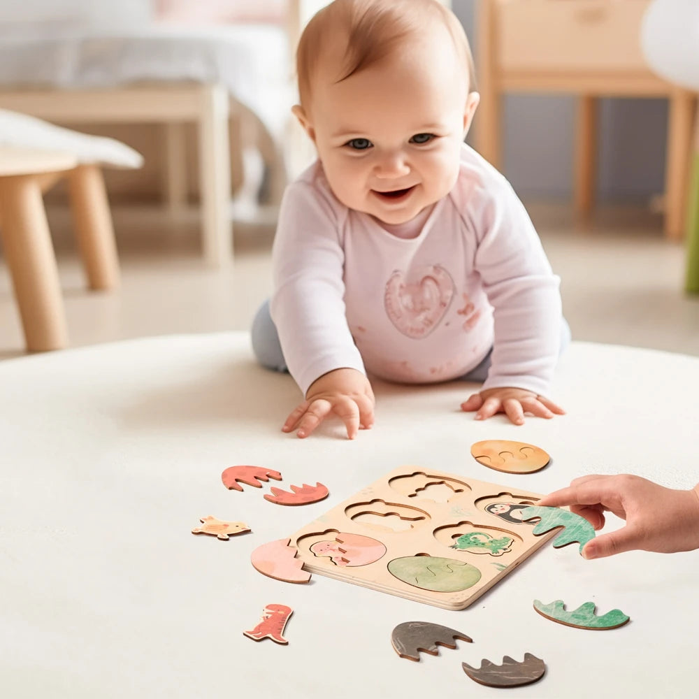 Wooden Animal Puzzles Baby Toys