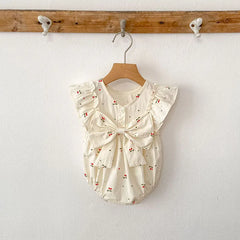 Cherry Girls Bow Jumpsuit