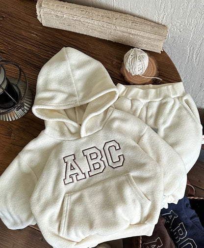 Fur Lining Boys Hoodie Set