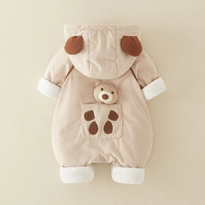 Cozy Winter Baby Romper Set