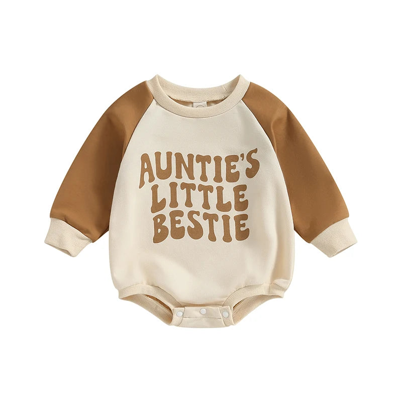 Baby Raglan Sleeve Letter-Print Long-Sleeve Romper