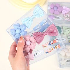Baby Girls' Bow Hair Clips, 5-Piece Colorful Set