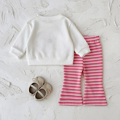 White Patchwork Top Pants