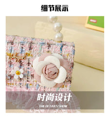 Flower Plaid Handbag for Girls (Ages 2-4)