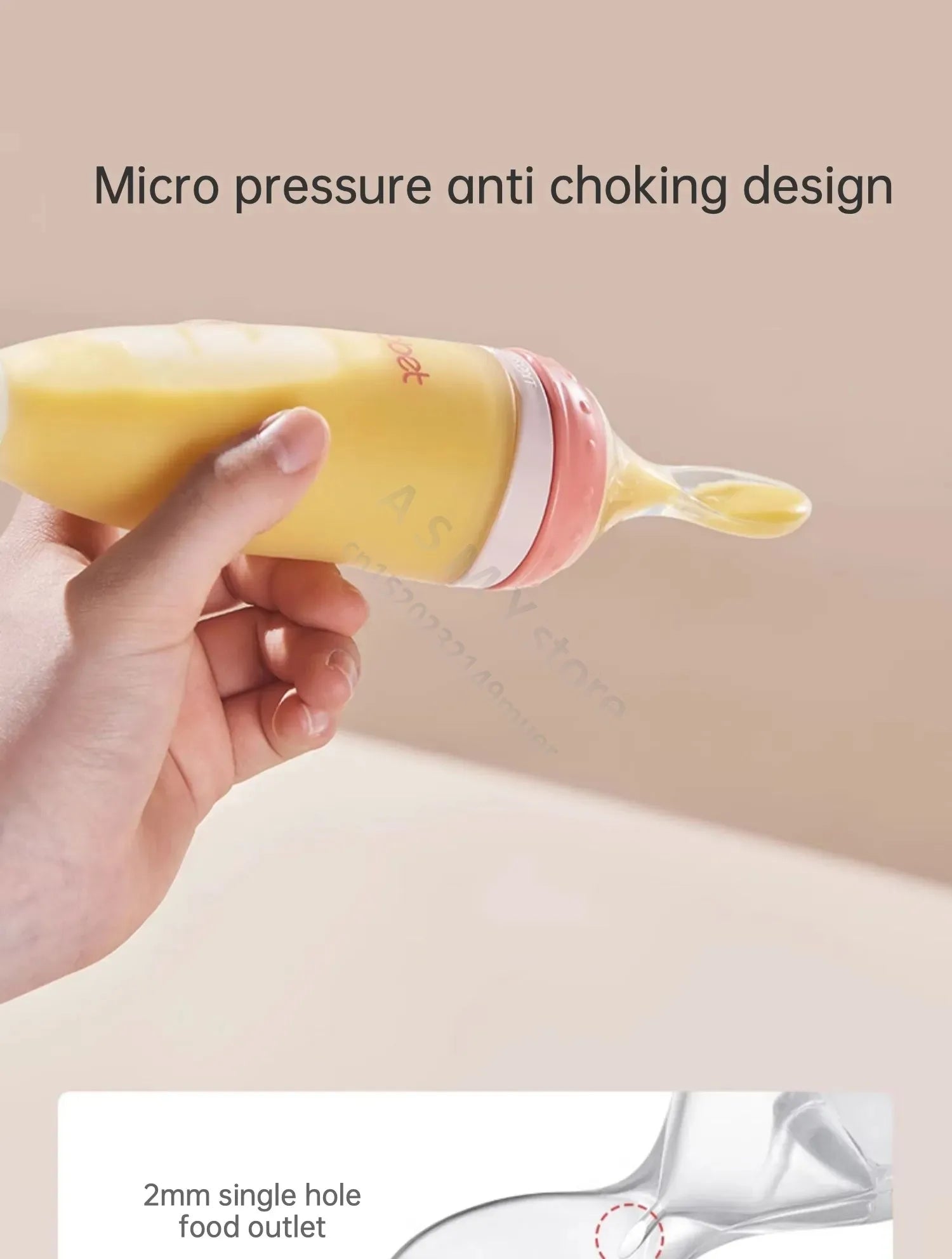 Baby Squeeze Feeding Bottle for Cereal and Puree
