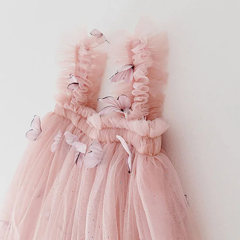 Girl's Sweet Mesh Gown