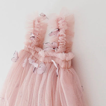 Girl's Sweet Mesh Gown