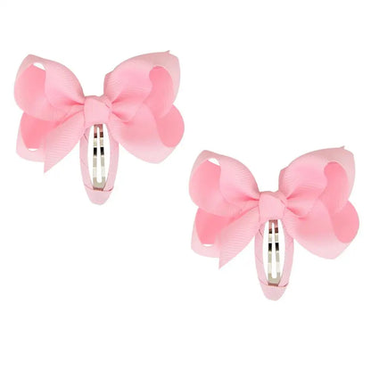 2Pcs Solid Bow Clips