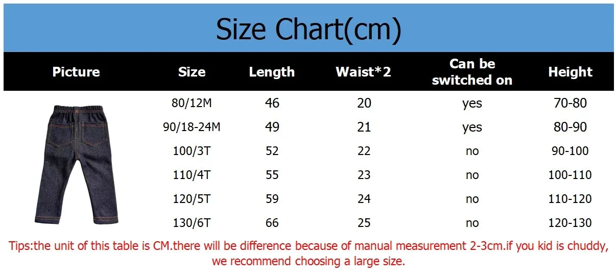 Jeans Boys and Girls' Solid color