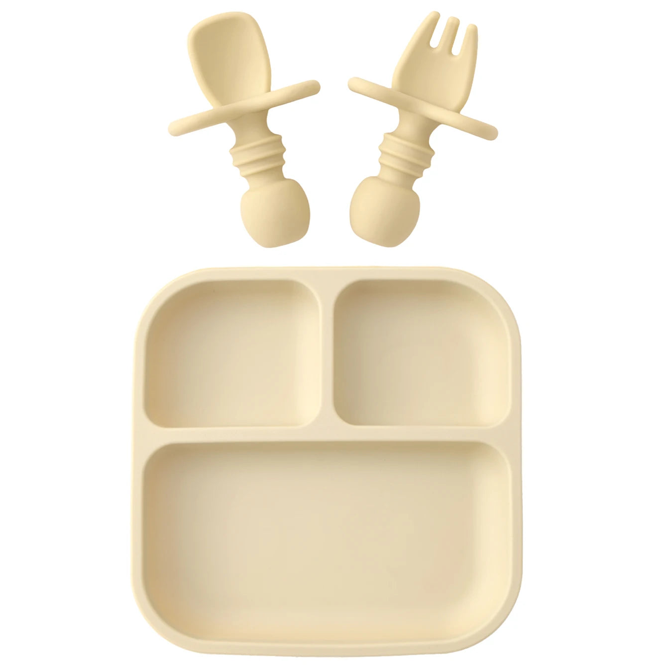Colorful Silicone Baby Feeding Set, 2 Pieces