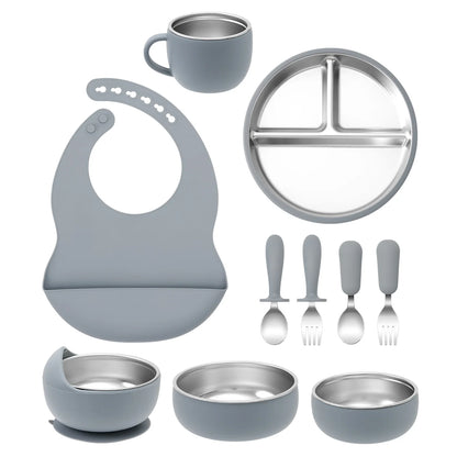 10PCS Stainless Feeding Set