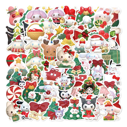 62Pcs Christmas Stickers
