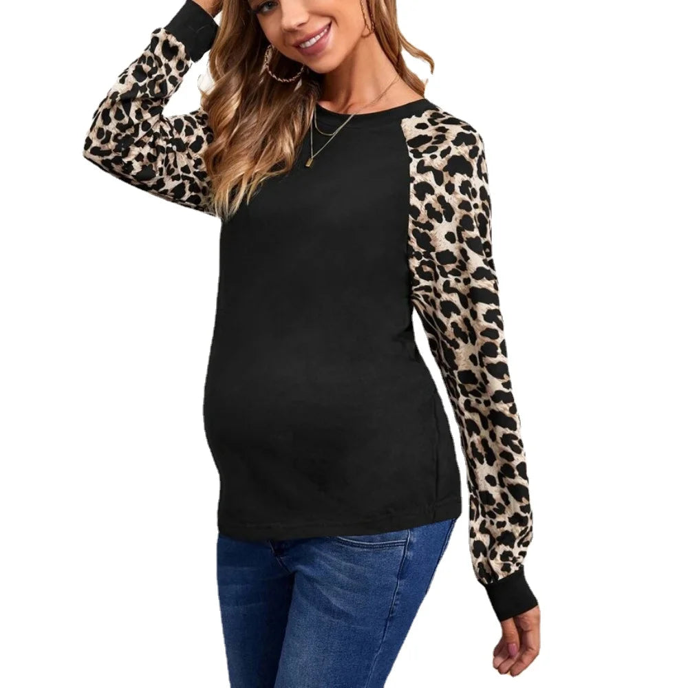 Long sleeve leopard print t-shirt