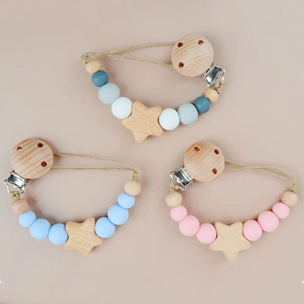 Wood Baby Pacifier Chain