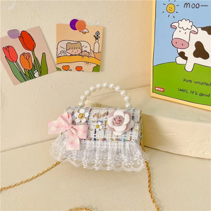 Flower Plaid Handbag