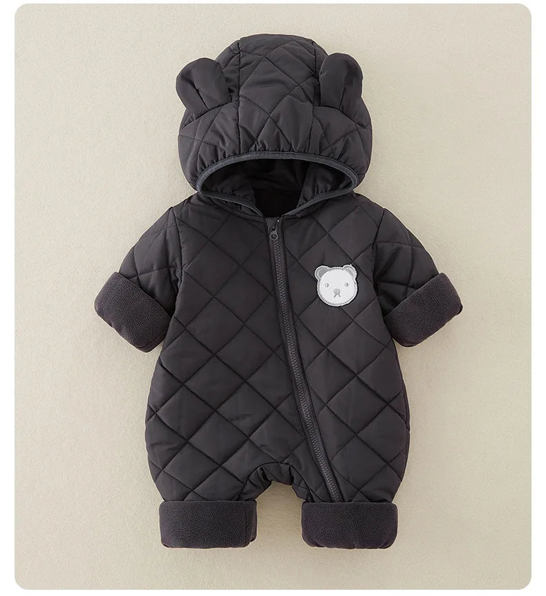 Fleece Lined Cotton Infant Romper