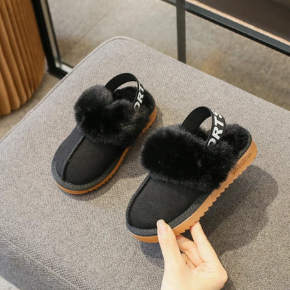 Kids Toes Wrapped Plush Slippers