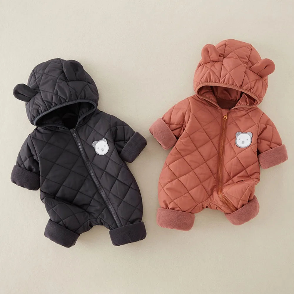 Fleece Lined Cotton Infant Romper