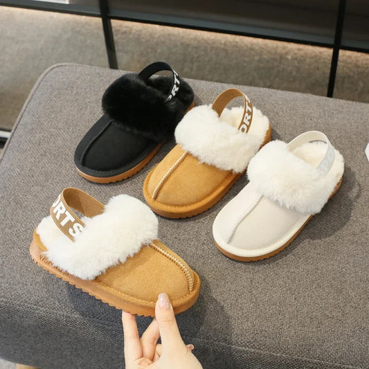 Kids Toes Wrapped Plush Slippers