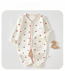 Newborn Cotton Hooded Jumpsuit, Seamless Spring Romper