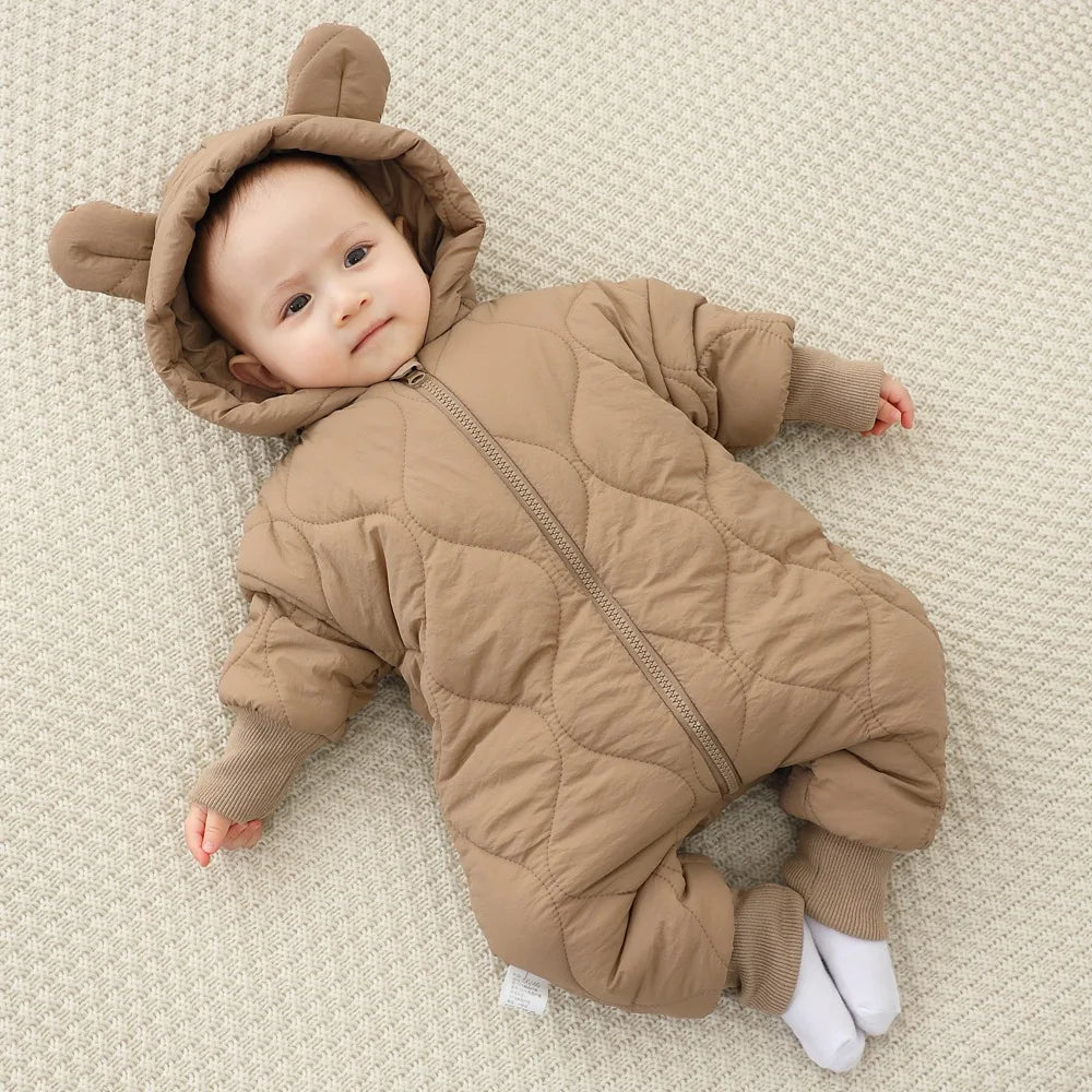 Baby Plush Cotton Jumpsuit, Thick Winter Snowsuit