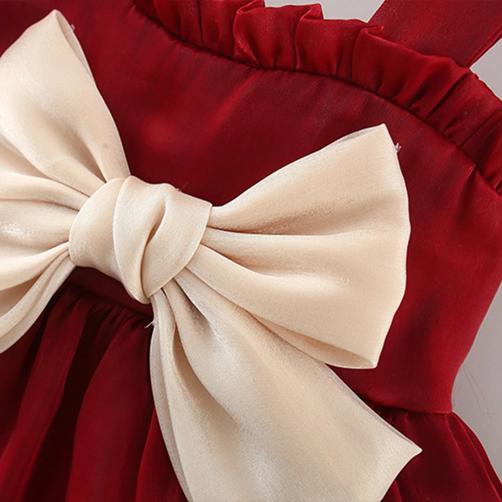 Sweet Bow Silk Princess Dress